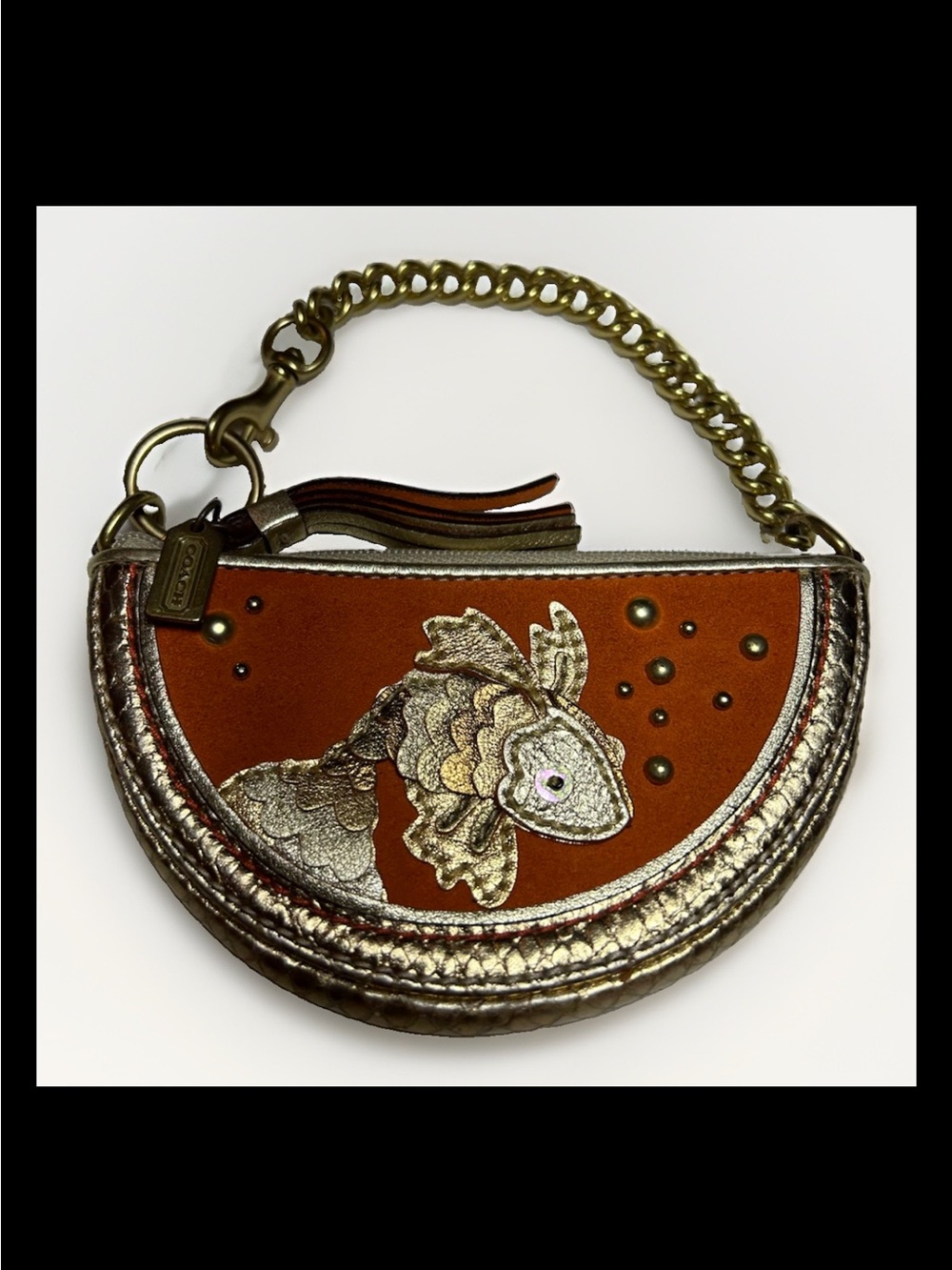Coach Koi Goldfish Coin Purse, 2006 Style: (#489) Limited Edition, VERY RARE EUC